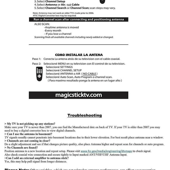 Magic Stick MS-50MAX: HDTV TV Antenna w/ Magnetic Base Indoor, Outdoor - Black - Picture 9 of 10